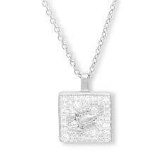 Bright Halo Lab-Grown Diamond Zodiac Sign Pendant Necklace