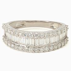 Bright Halo Lab Grown Diamonds 1.25ctw Baguette Band Ring