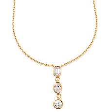 Bright Halo Lab-Grown Diamonds 1.5ctw Dangle Pendant Necklace