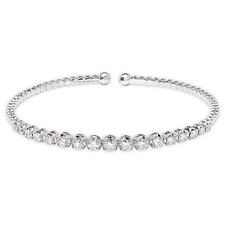 Bright Halo Lab Grown Diamonds 2.07ctw Graduated Bangle Bracelet