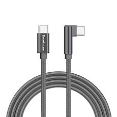 Brookstone C-to-C 60WT 6ft Braided with Alloy Tip and Right Angled End