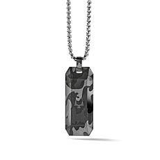 Bulova Precisionist Men's Stainless Steel Camo Dog Tag with Chain