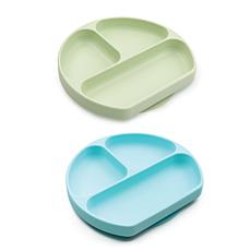 Bumkins Grip Dish 2-Pack Sage & Blue