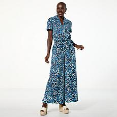 C Wonder Button-Down Wide-Leg Jumpsuit