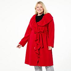C Wonder by Christian Siriano Ruffle Runway Ruffle Coat