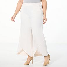 C Wonder Crepe Knit Wide Leg Trouser Pant