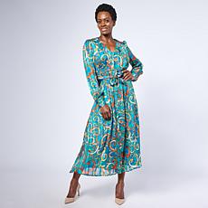 C Wonder Pintuck Chiffon Dress