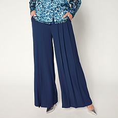 C Wonder Pleated Crepe Wide Leg Trouser Pant