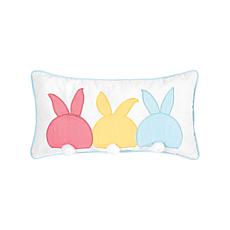 C&F Home Bunny Bum Pillow, Embroidered