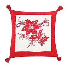 C&F Home Winter Frost Poinsettia Pillow