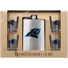 Carolina Panthers 8oz. Stainless Steel Flask & 2oz. Shot Glass Set