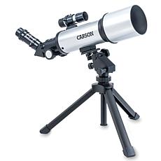 Carson SkyChaser 70mm Refractor Beginner Telescope w/ Tabletop Tripod