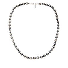 Chaco Canyon 30" "Navajo Pearl" Sterling Silver Bead Necklace