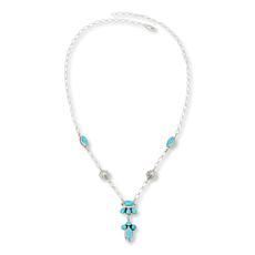 Chaco Canyon Campitos Turquoise Station Design Cluster Drop Necklace