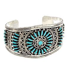 Chaco Canyon Kingman Turquoise Sterling Silver Zuni Cuff