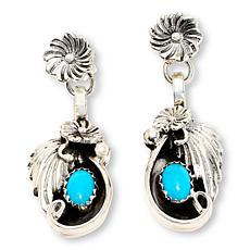 Chaco Canyon Sleeping Beauty Turquoise Flower Earrings
