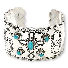 Chaco Canyon Sterling Silver Campitos Turquoise 7" Cuff Bracelet
