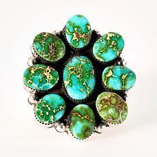Chaco Canyon Sterling Silver Multicolor Sonoran Turquoise Cluster Ring