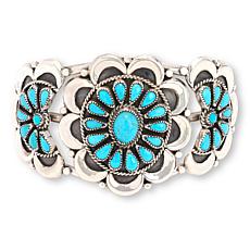 Chaco Canyon Sterling Silver Sleeping Beauty Turquoise Cuff Bracelet