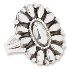 Chaco Canyon Sterling Silver Squash Blossom Flower Ring