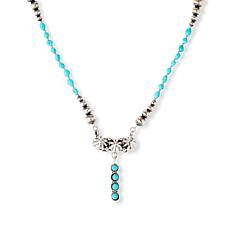 Chaco Canyon Turquoise Bead and Silver Stardrop Necklace