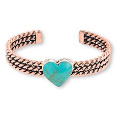 Chaco Canyon Turquoise Copper Heart Cuff