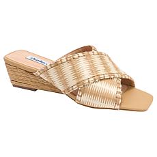 Charles by Charles David Nelios Open-Toe Woven Raffia Wedge Sandal