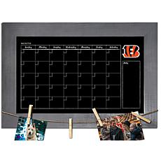 Cincinnati Bengals Monthly Chalkboard with frame & clothespins 11x1...