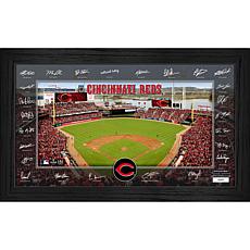 Cincinnati Reds Framed 2025 Signature Field Team Roster