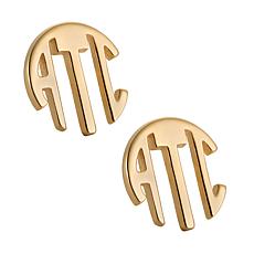 Circle Monogram Earrings