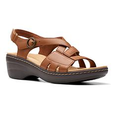 Clarks Collection Merliah Bonita Leather Wedge Sandal