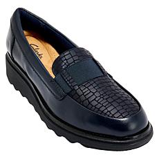 Clarks Collection Sharon Pace Leather Wedge Loafer