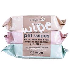 Cleansing Wipes 3-pack with Aloe, Lavender & Rose Water