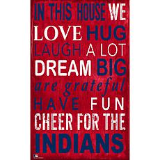 Cleveland Indians In This House Sign  