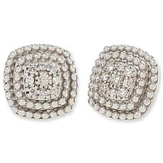 Colleen Lopez 1/4ctw White Diamond Cushion Stud Earrings