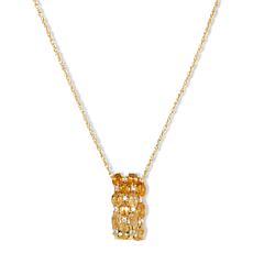 Colleen Lopez Colored Gemstone & White Zircon Pendant with Chain