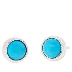 Colleen Lopez Kingman Turquoise Sterling Silver Stud Earrings