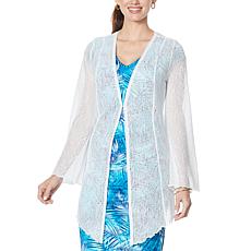 Colleen Lopez Long-Sleeve Raschel Lace Cardigan