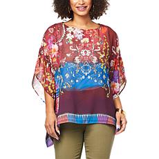 Colleen Lopez Printed Woven Poncho