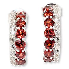 Colleen Lopez Semi-Precious Gemstone Half-Hoop Earrings