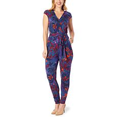 Colleen Lopez Wrap Tie Knit Jumpsuit