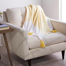 Concierge Collection 100% Cotton Woven Throw with Tassels