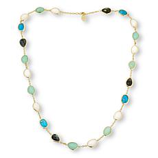 Connie Craig Carroll Jewelry Aspen Multigemstone Bead Station Necklace