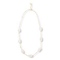 Connie Craig Carroll Jewelry Baroque Cultured Pearl Station Necklace