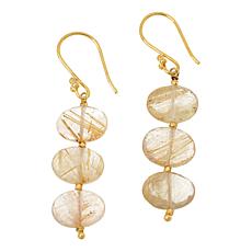 Connie Craig Carroll Jewelry Coraleigh Rutilated Quartz Drop Earrings