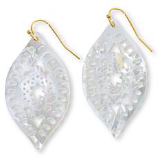 Connie Craig Carroll Jewelry Julia Mother-of-Pearl Carved Earrings