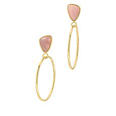 Connie Craig Carroll Jewelry Mattie Gemstone Hoop Drop Earrings