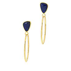Connie Craig Carroll Jewelry Mattie Gemstone Hoop Drop Earrings