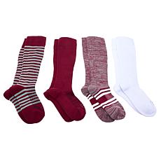 Copper Life 4-pack SnugStay Wide Knee-High Socks