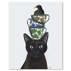 Courtside Market Black Cat 16x20 Gallery-Wrapped Canvas